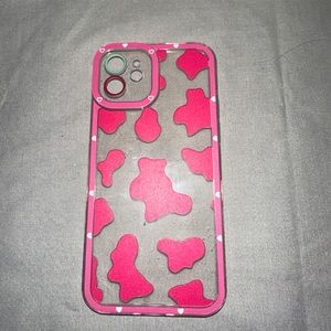 Pink cow print case